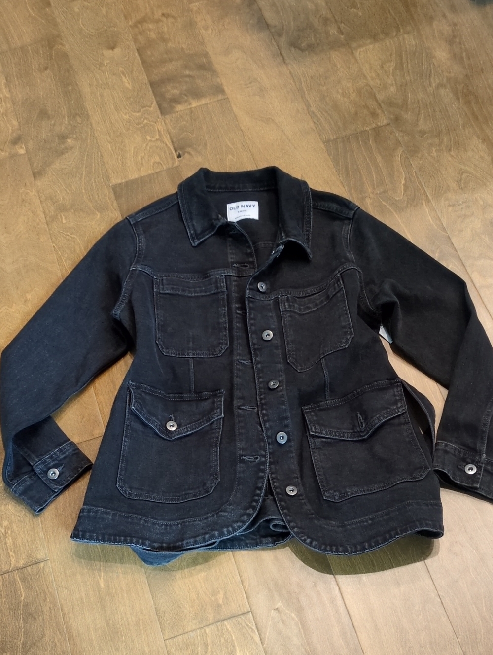Old Navy Women Black Denim Jacket